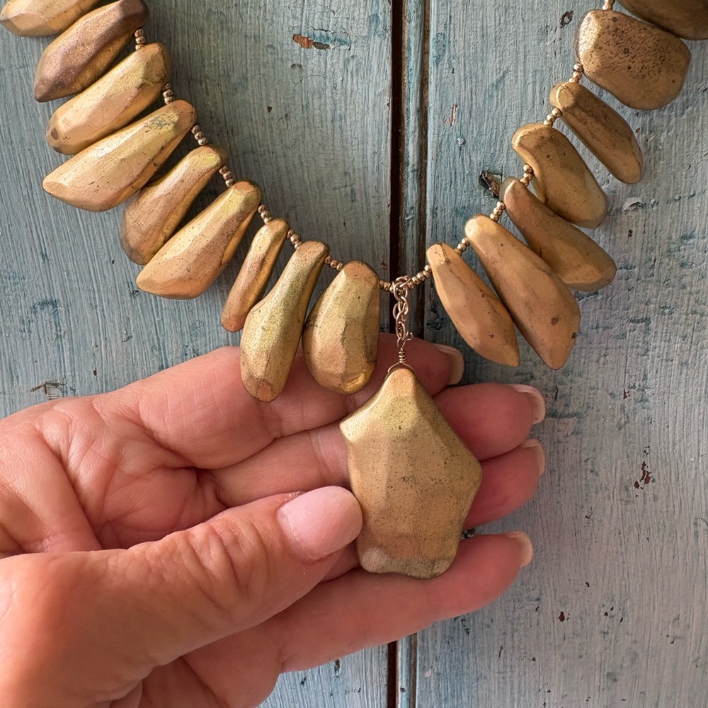 Fun & Unique Gold Nugget Necklace - Picture 6 of 10